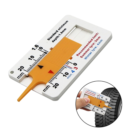 0-20 Mm Auto Car Tyre Tread Depthometer Depth Indicator Gauge Gage Motorcycle Trailer Measure Tool Tire Repair Tools ► Фото 1/6