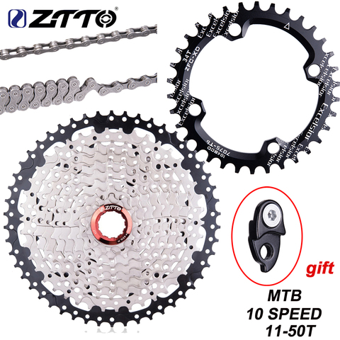 ZTTO 10 скоростей 11-50T кассета горный велосипед 10 s 20s 30s Freewheel K7 Звездочка для велосипедов Запчасти XT SLX XO X0 X9 X7 ► Фото 1/6