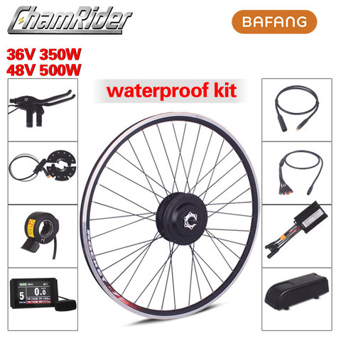 BAFANG 36V 350W 48V 500W Ebike комплект для переоборудования электрического велосипеда SWX02 8fun бренд без аккумулятора ЖК-дисплей RM G020.350/500.D DC ► Фото 1/6