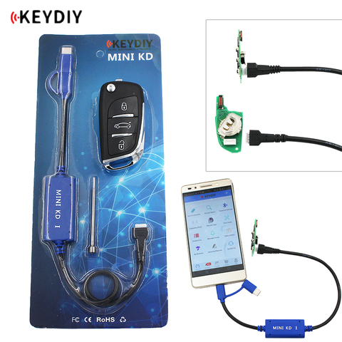 Генератор ключей KEYDIY Mini KD, склад пультов на вашем телефоне, Поддержка Android, делает более 1000 автоматических пультов дистанционного управлени... ► Фото 1/6