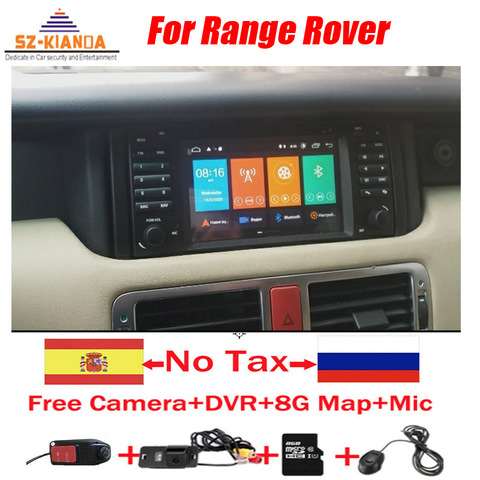 Автомобильный DVD GPS-навигатор на Android 10 для Range Rover 2002-2005 Wifi 3G GPS Bluetooth Радио RDS USB Зеркало управления рулевым колесом ► Фото 1/6