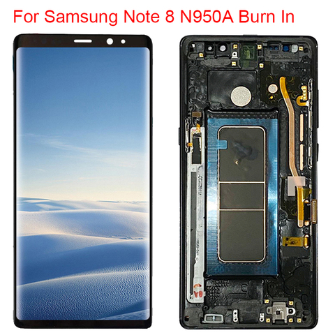 Оригинальный дисплей Note 8 с красными тенями, ЖК-дисплей с рамкой для Samsung Galaxy Note 8 2960x1440 Note 8, сенсорный ЖК-экран для Samsung Galaxy Note 8 ► Фото 1/6