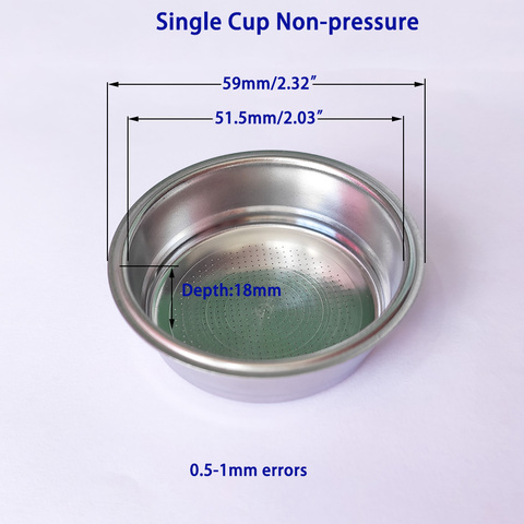 51 мм кофемашина с одной чашкой фильтр корзина без давления для бытовой кофеварки кухонные аксессуары Запчасти для кофе ► Фото 1/6