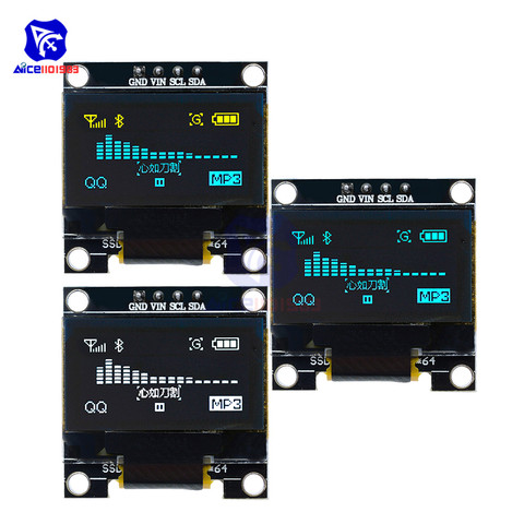 Модуль ЖК-дисплея diymore 0,96 дюйма 12864 SSD1306 OLED I2C IIC последовательный с штифтом для Arduino 51 MSP430 Series STM32/2 CSR IC ► Фото 1/6
