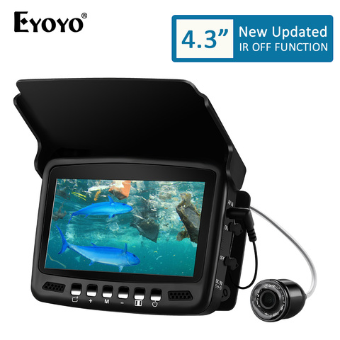 Eyoyo Оригинальный искатель рыбы 15 М эхолот подводная камера для рыбалки 1000TVL 4.3' LCD монитор 8 ШТ. LED подводная камера для рыбалки со льда зимняя р... ► Фото 1/6