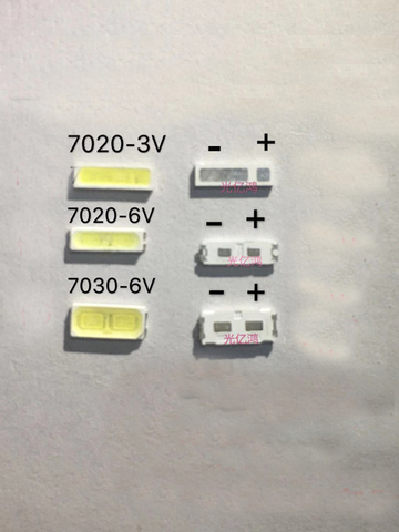 СВЕТОДИОД SMD 7020 7030, светодиод холодного белого света, 1 Вт, 3 в, 6 в, светодиод 7020, светодиод s для телевизора lg ► Фото 1/2