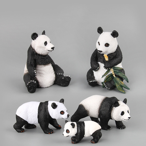 Имитация животных модель игрушки панда фигурки милые игрушки Фигурки развивающие игрушки подарок для детей животные пластиковые фигурки ► Фото 1/6