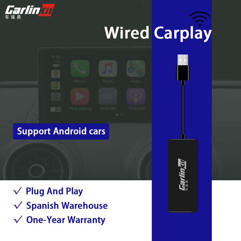 Carlinkit USB CarPlay Dongle Android авто для заправки Android экран мультимедийный плеер Autokit Smart Link Проводной адаптер карта IOS14 ► Фото 1/6