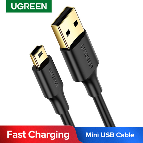 USB-кабель Ugreen, мини-кабель для быстрой передачи данных для MP3 MP4-плеера, автомобильного видеорегистратора, GPS, цифровой камеры, HDD ► Фото 1/6