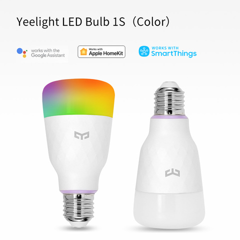 Умная Светодиодная лампа Yeelight, умная лампа 1S, цветная лампа 800 люмен E27 для Apple Homekit mihome App smartThings Google Assistant ► Фото 1/5