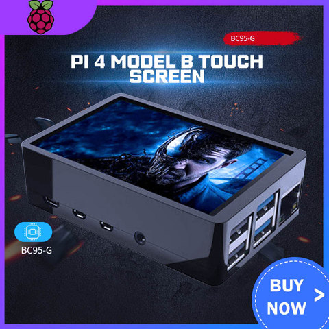 3,5 дюймовый сенсорный экран Raspberry Pi 4 Model B 480*320 ЖК-дисплей + сенсорная ручка + двойное применение ABS чехол Корпус для Raspberry Pi 4 ► Фото 1/6