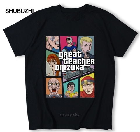 Новое поступление, Мужская футболка с надписью «Great Teacher Onizuka Gto», хлопковая футболка на заказ, модная мужская футболка, хлопковая брендовая футболка ► Фото 1/5