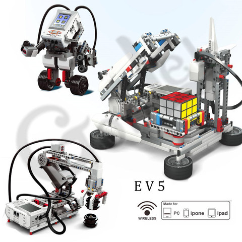 Описание программирования серии EV3 модели-роботы Строительные блоки Образование комплект Паровая Швабра Совместимость для EV5 45544 Робототех... ► Фото 1/6