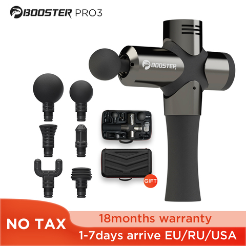 BOOSTER Pro 3, массажный пистолет для глубоких тканей, стимулятор мышц, массажер для тела, модный пистолет для расслабления для лечения, малошумны... ► Фото 1/6