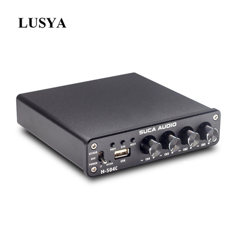 Усилитель Lusya TPA3116D2 Bluetooth 5,0, 4-канальный усилитель звука 50 Вт * 4 NE5532 Op с адаптером 24 В 4,5a T1407 ► Фото 1/6