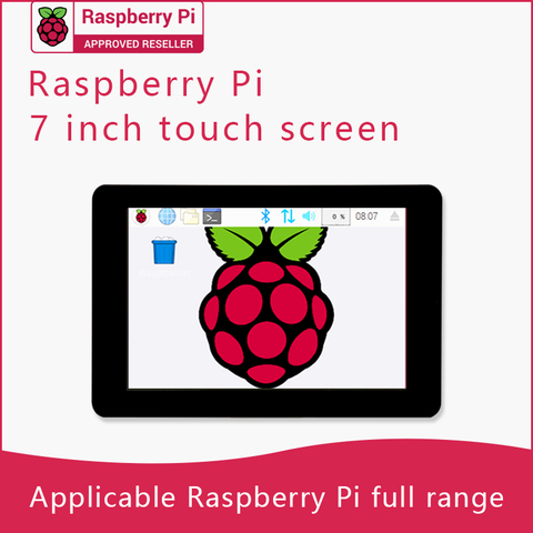 Оригинальный официальный сенсорный ЖК-экран, 7-дюймовый емкостный сенсорный дисплей, модуль для Raspberry Pi 4/3B + 7-дюймовый сенсорный экран Raspberry ... ► Фото 1/6