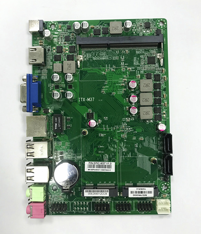 PCWINMAX 3,5 дюймов безвентиляторная Материнская плата intel HM65 чипсет 1037U двухъядерный M37 Mini ITX Промышленная материнская плата DDR3 VGA HDMI ► Фото 1/1