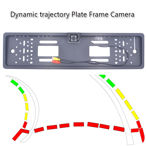 HD Высокое качество, динамическая траекторная пластина, рама, Автомобильная камера заднего вида с хорошим ночным видением ► Фото 1/6