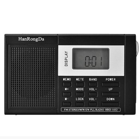 Светодиодное светодиодный, портативные колонки, FM/AM радио MW и SW плеер, цифровое мини-радио, многофункциональное портативное стерео FM-радио RD... ► Фото 1/6