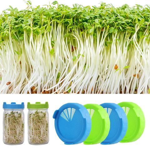 Food Grade Plastic Mesh Sprouting Lid Vegetable Seed Growing Germination Cover Sprouting Net Cover Bean Sprouts Filter Gardening ► Фото 1/6