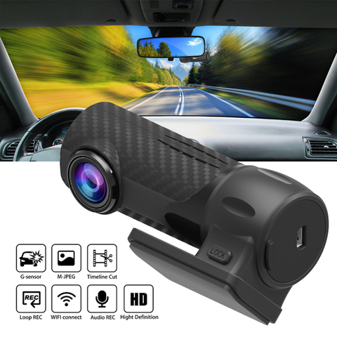 Новый мини Автомобильный видеорегистратор, камера Dashcam 360 WiFi, умная Автомобильная камера 1080P, видео регистратор, g-сенсор, камера ночного видения ► Фото 1/6