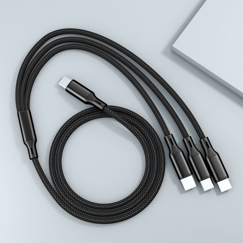 3в1 кабель Usb C Type C к Type C Micro Usb 8Pin кабель Pd Usb C зарядное устройство Быстрая зарядка Usbc для телефона планшета Tipo C 3 в 1 шнур ► Фото 1/6