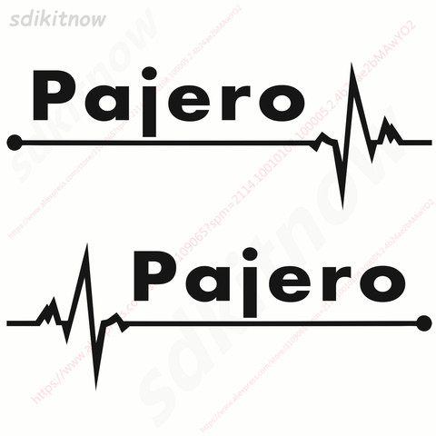 1 пара, новинка 2022, Спортивная наклейка в виде сердца и ритма, наклейка для стайлинга окон, украшение для двери для MITSUBISHI Pajero 2 3 4, аксессуары ► Фото 1/1