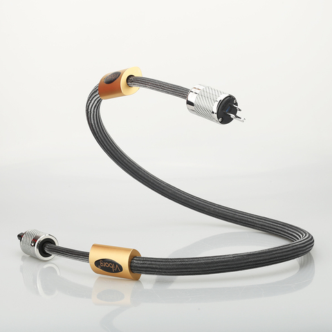 1,8 м высококачественный кабель питания KANAS 6N чистый серебристый Schuko EU/US/UK шнур питания с разъемами Furutech NCF FI-50M(R) ► Фото 1/6