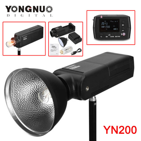 Студийный светильник YONGNUO YN200, TTL HSS, 2,4G, 200 Вт, Аккумулятор для Canon, Nikon, светильник для видеосъемки, светильник для фотографии ► Фото 1/6