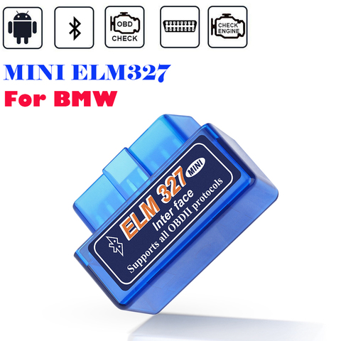 Bluetooth ELM327 OBD2 сканер для BMW E39 E46 E36 E90 E91 E60 E61 E87 E84 E30 E34 F10 F20 F30 X3 X5 X6 M3 BMW диагностические инструменты ► Фото 1/6