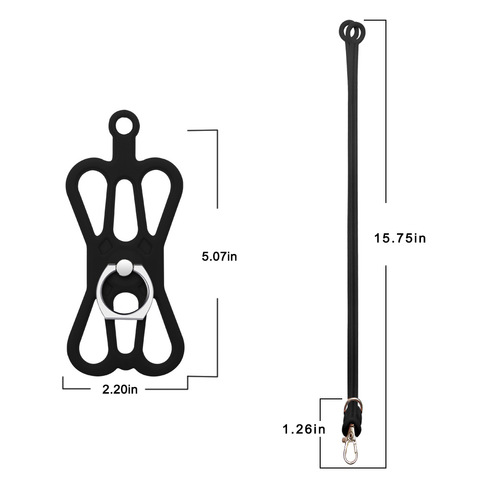 Универсальный строп для сотового телефона Подставка-кольцо под Пальцы для телефона спортивный ремешок силиконовый Мобильный телефон кольцо анти-потерянный ремешок рукоятка шеи цепь ► Фото 1/6