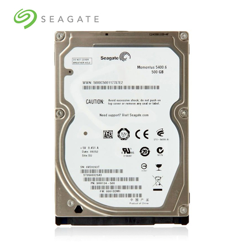 Новый ноутбук Seagate, ПК, 2,5 дюйма, 500 Гб, SATA 3, внутренний жесткий диск, жесткий диск 8 МБ-16 Мб, 5400 об/мин ► Фото 1/5