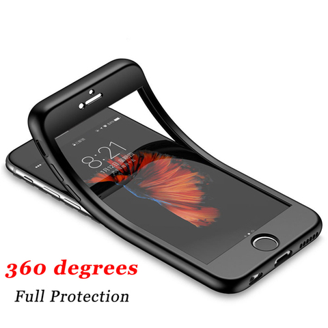 Роскошный чехол для телефона с полным покрытием 360 градусов для iPhone XR X 6 6S Plus, мягкая силиконовая защитная задняя крышка из ТПУ для iPhone XR XS Max 7 8 Plus ► Фото 1/6
