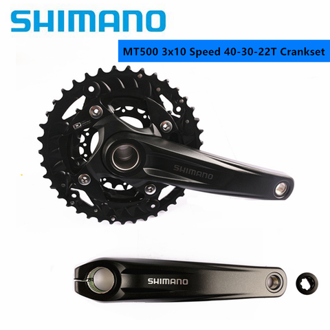 Shimano FC-MT500 3X10 Speed 40-30-22T комплект кривошипных шин 96/64 PCD из двух частей для горного велосипеда Bicyle ► Фото 1/6