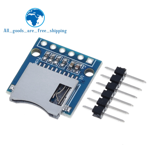 Расширительная плата TZT для хранения Micro SD, мини-карта Micro SD TF, флейта с контактами для Arduino ARM AVR ► Фото 1/6