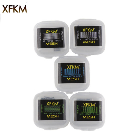 10 шт./лот XFKM сетки Стиль катушки A1 0.13Ohm S316 0.12Ohm Ni80 0.16Ohm нагревательная катушка проволоки для Wotofo профиль RDA единство, RTA катушки ► Фото 1/6