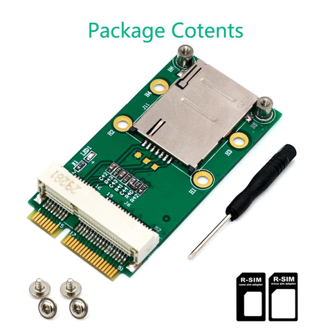 MINI PCI-e адаптер MPCIe с слотом для sim-карты MINIPCIE к MINIPCIE MINI PCIE к MINI PCIE адаптер для всех PCIE-E модемов ► Фото 1/5
