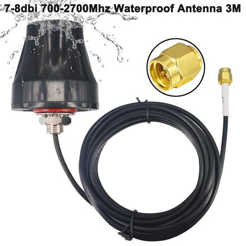 7-8dbi 700-2700 МГц GSM 4G антенна водонепроницаемая панель уличной антенны 4G LTE антенна SMA Мужская всенаправленная антенна 3 м кабель ► Фото 1/4