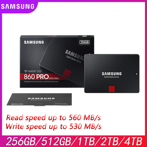 SAMSUNG 860 PRO SSD 256 ГБ 512 1 ТБ SATA 2,5 дюймов твердотельный диск SATAIII SATA3 ноутбука, настольного компьютера, ПК, HDD док ► Фото 1/6