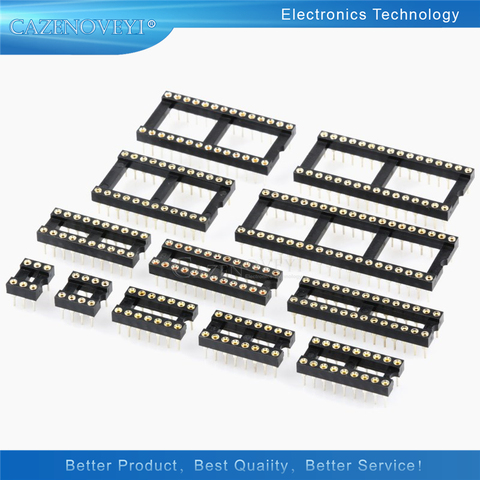 4 шт. Разъем IC с круглым отверстием DIP 6 8 14 16 18 20 24 28 32 40-контактные розетки DIP6 DIP8 DIP14 DIP16 DIP18 DIP20 DIP28 DIP40 ► Фото 1/6