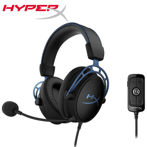 Наушники Kingston HyperX Cloud Alpha S Cloud E-sports с микрофоном, гарнитура для ПК, игровые наушники ► Фото 1/6