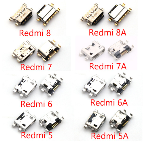 Разъем Micro USB 5Pin, гнездо USB, гнездо для зарядки для Xiaomi Redmi 5, 5A, 6, 6A, 7, 7A, 8, 8A, 10 шт. ► Фото 1/6