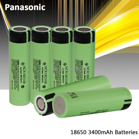 100% Новый Panasonic Оригинальный NCR18650B 3,7 в 3400 мАч 18650 литиевый перезаряжаемый аккумулятор фонарик батареи ► Фото 1/5
