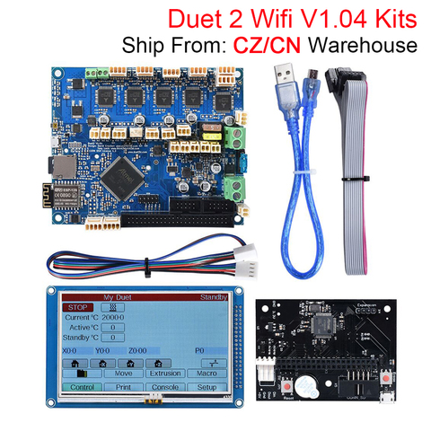 Duet 2 Wi-Fi V1.04 клонированная плата управления DuetWifi 32 бит + 4,3 '5 ''7'' панель сенсорный экран Запчасти для 3D-принтера CNC Ender 3 Pro Duex5 ► Фото 1/6