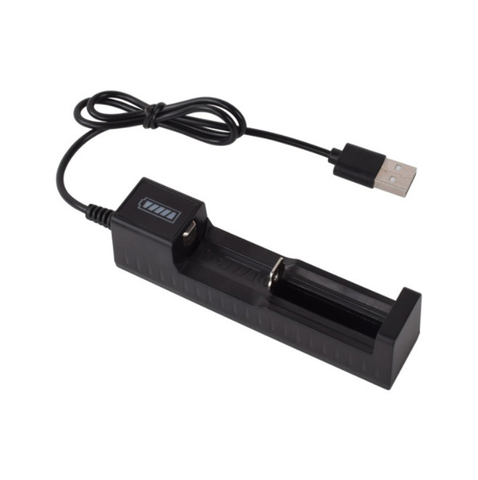 Универсальное зарядное устройство USB с 1 слотом для аккумуляторов, умное зарядное устройство со светодиодной подсветкой для аккумуляторных... ► Фото 1/5