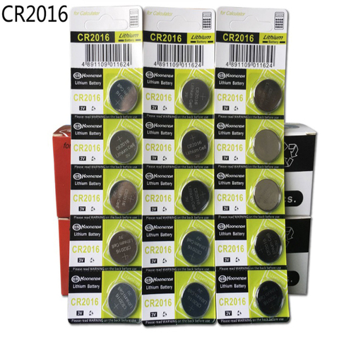 Кнопочные батареи LM2016 BR2016 DL2016 10 шт./карта 3 в CR 2016, литиевая батарея для часов, электронных игрушек, калькуляторов ► Фото 1/6