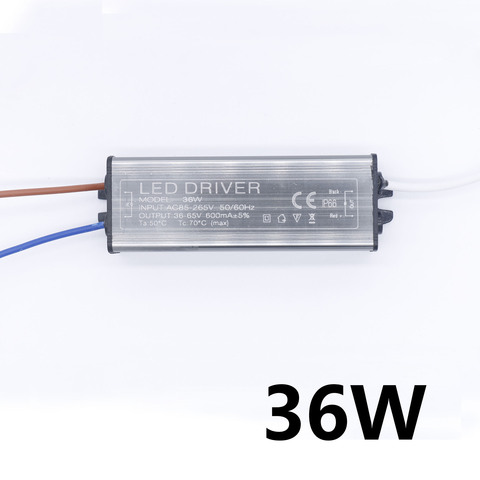 AC85-265V светодиодный драйвер 600mA 36 Вт для светодиодного питания, трансформатор освещения для наружного освещения, водонепроницаемый выход 36-65... ► Фото 1/1
