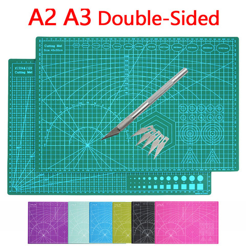 A2 A3 цветной многофункциональный ПВХ самоисцеляющий коврик для резки, разделочная доска, нож для резки бумаги в принтере инструменты для изг... ► Фото 1/6