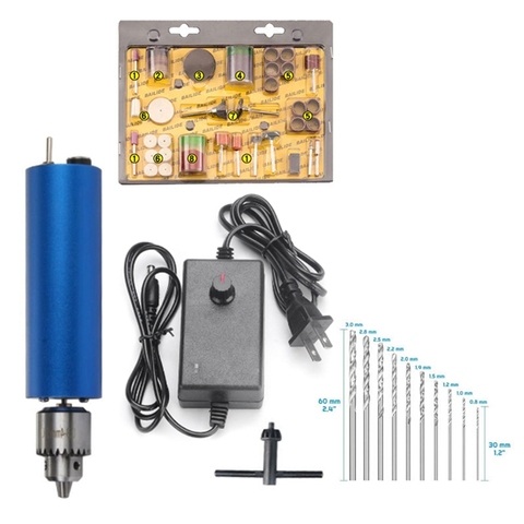 Портативная многофункциональная электрическая мини-дрель с плавной регулировкой скорости ► Фото 1/6