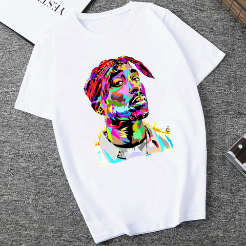 Женская футболка в стиле хип-хоп American Ripper Tupac 2pac, летняя забавная футболка с коротким рукавом, женская футболка ► Фото 1/6